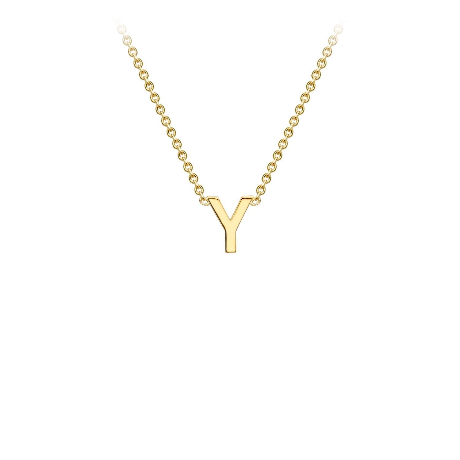9ct Yellow Gold 'Y' Initial Adjustable Letter Necklace 38/43cm