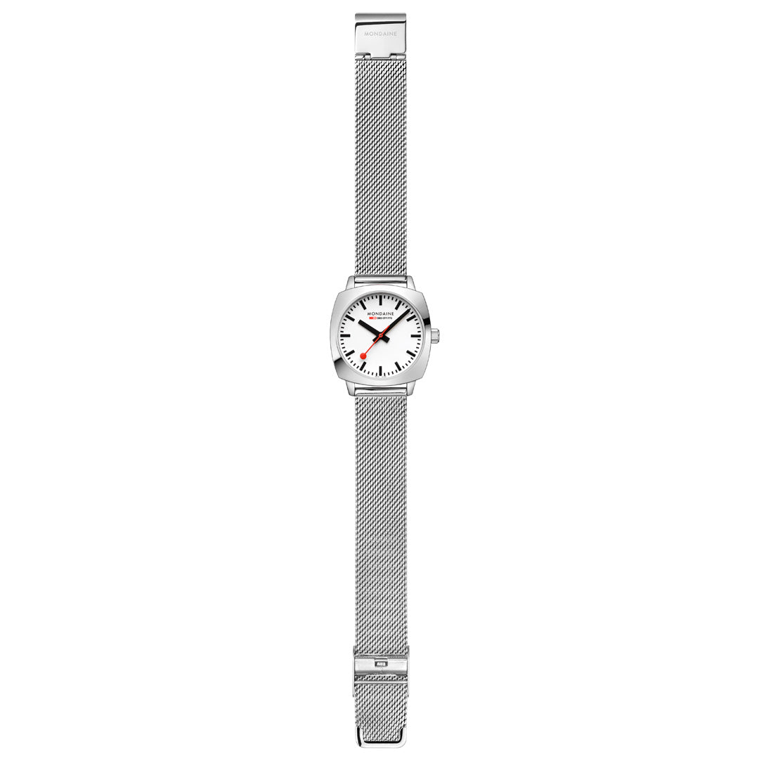 Mondaine Official Swiss Railways Petite Cushion 31mm Stainless Steel Watch